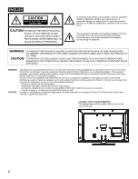 Предварительный просмотр 2 страницы Hitachi L32C205 Owner'S Manual