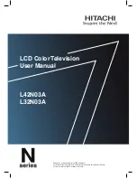 Preview for 1 page of Hitachi L32N03A User Manual