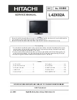 Hitachi L42X02A Service Manual предпросмотр