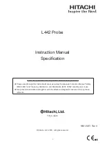 Hitachi L442 Instruction Manual preview