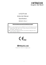 Preview for 1 page of Hitachi L44LA Instruction Manual