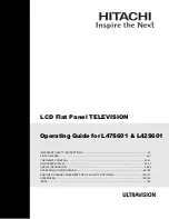 Preview for 1 page of Hitachi L47S601 - LCD Direct View TV Operating Manual