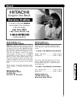 Preview for 63 page of Hitachi L47S601 - LCD Direct View TV Operating Manual