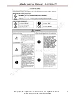 Preview for 4 page of Hitachi LE32E6R9 Service Manual