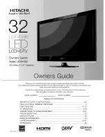 Hitachi LE32H405 Owner'S Manual preview