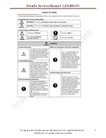 Preview for 4 page of Hitachi LE32M109 Service Manual