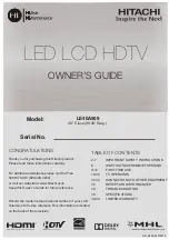 Hitachi LE40A509 Owner'S Manual preview