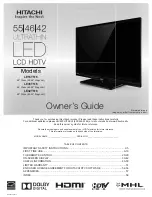 Hitachi LE42T516 Owner'S Manual preview