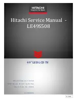 Hitachi LE49S508 Service Manual preview