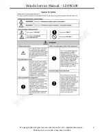 Предварительный просмотр 4 страницы Hitachi LE49S508 Service Manual