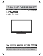 Hitachi LE70EC04AUD Installation & Operating Instructions Manual preview