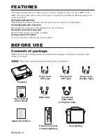 Preview for 2 page of Hitachi Liquid Crystal Projector User Manual