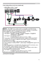 Preview for 13 page of Hitachi LP-EW5002 User Manual