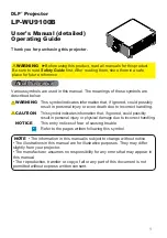 Hitachi LP-WU9100B User Manual preview