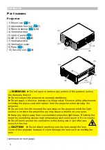 Предварительный просмотр 4 страницы Hitachi LP-WU9100B User Manual