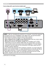 Предварительный просмотр 14 страницы Hitachi LP-WU9100B User Manual