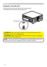 Предварительный просмотр 18 страницы Hitachi LP-WU9100B User Manual