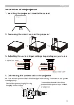 Предварительный просмотр 19 страницы Hitachi LP-WU9100B User Manual