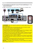 Предварительный просмотр 20 страницы Hitachi LP-WU9100B User Manual