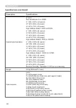 Предварительный просмотр 80 страницы Hitachi LP-WU9100B User Manual