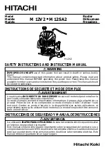 Hitachi M 12SA2 Instruction Manual preview