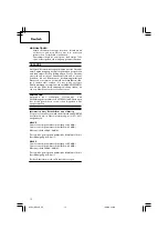 Preview for 16 page of Hitachi M 12SE Handling Instructions Manual