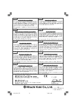 Preview for 60 page of Hitachi M 12SE Handling Instructions Manual