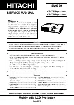 Предварительный просмотр 1 страницы Hitachi (M2-30ED Service Manual