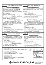 Предварительный просмотр 174 страницы Hitachi ML 36DAL Handling Instructions Manual