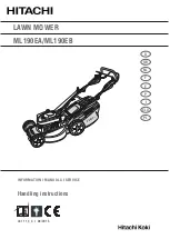 Hitachi ML190EA Handling Instructions Manual preview
