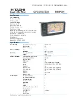 Hitachi MMP-501 Specifications preview