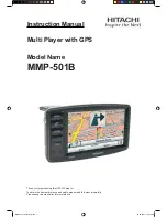 Предварительный просмотр 1 страницы Hitachi MMP-501B Instruction Manual