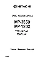 Hitachi MP-1802 Technical Manual preview