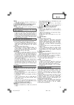 Preview for 41 page of Hitachi N 14DSL Handling Instructions Manual