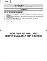 Preview for 8 page of Hitachi N 3804AB2 Instruction And Safety Manual