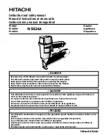 Hitachi N 5024A Instruction And Safety Manual предпросмотр