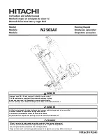 Предварительный просмотр 1 страницы Hitachi N2503AF Instruction And Safety Manual