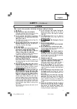 Предварительный просмотр 5 страницы Hitachi N3804AB3(S) Instruction And Safety Manual
