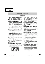 Предварительный просмотр 6 страницы Hitachi N3804AB3(S) Instruction And Safety Manual