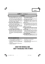 Предварительный просмотр 7 страницы Hitachi N3804AB3(S) Instruction And Safety Manual