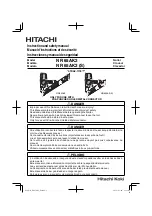 Hitachi nr 65ak2 Instruction And Safety Manual preview