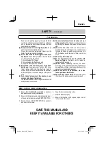 Предварительный просмотр 7 страницы Hitachi NR 83A2 (S1) Instruction And Safety Manual