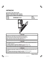 Hitachi NR 83AA3 (S) Instruction And Safety Manual preview