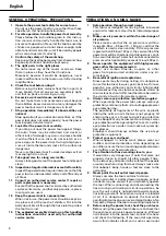 Предварительный просмотр 10 страницы Hitachi NV 50AF3 Handling Instructions Manual