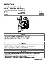 Hitachi NV 50AP3 Instruction And Safety Manual preview