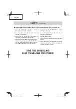 Предварительный просмотр 8 страницы Hitachi NV 75AN Instruction And Safety Manual