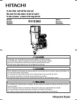 Hitachi NV 83A3 Instruction And Safety Manual предпросмотр