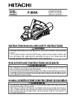 Preview for 1 page of Hitachi P 20DA Instruction Manual And Safety Instructions