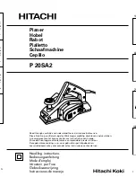 Hitachi P 20SA2 Handling Instructions Manual preview