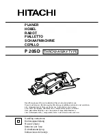 Hitachi P 20SD Handling Instructions Manual preview